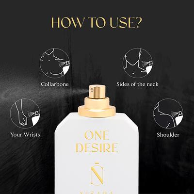 Nisara One Desire Perfume Long Lasting Fragrance Citrus Aromatic Unisex Eau de Parfum 100 ml - Perfumes (Edt/Edp)