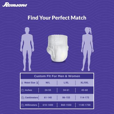 Dignity Overnight Pull Ups Adult Diapers (M - L) (24 - 53 Inch) 10's - Adult Diapers & Pads