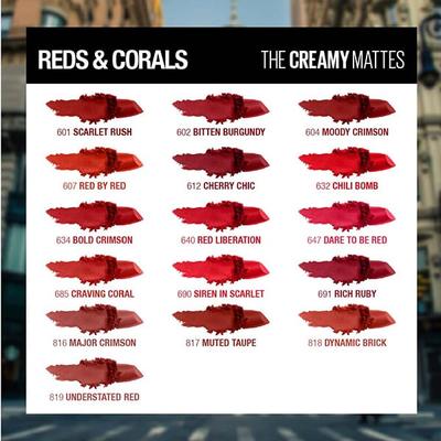 Maybelline New York Color Sensational Creamy Matte Lipstick, 685 Craving Coral 3.9 gm - Lipsticks