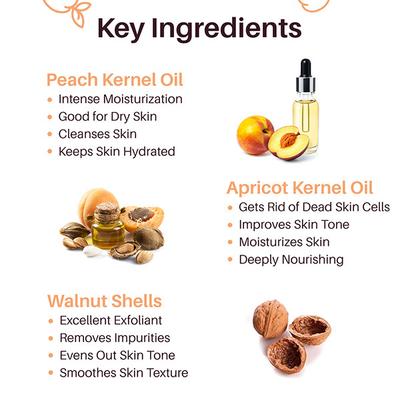 Matra Peach, Apricot & Walnut Scrub Soap - All Skin Types 125 gm - Soaps