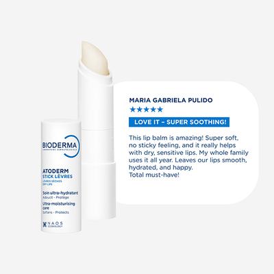 Bioderma Atoderm Stick Levres Ultra Hydrating Lip Balm for Dry Chapped Lips 4 g - Lip Balms