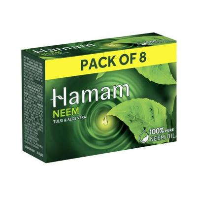 Hamam Neem Tulsi & Aloe Vera Soap (Pack Of 8) 1200 gm - Soaps