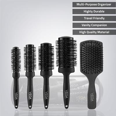 Vega Professional Carbon Dry Hair Brush Set Brushes (VPMHB-17) 5's - Hair Brushes