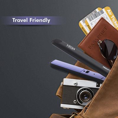 VEGA Professional Mighty Mini Hair Straightener, Black (VPVHS-10) 1's - Hair Dryers