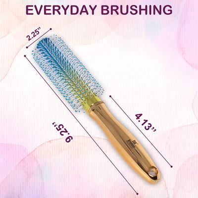 Bronson Professional Rainbow Round Hair Brush for Adding Quick Curls, Volume and Waves in Hair 1's - Hair Brushes