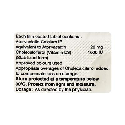 Tonact D 20mg Tablet 10'S - High Cholesterol-Dys
