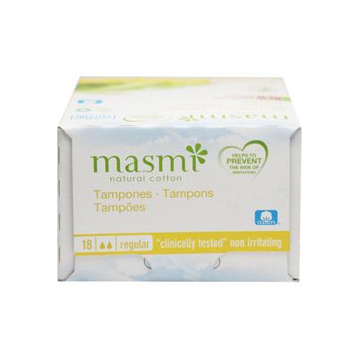 Masmi Natural Cotton New Cottonlock Tampons - Regular 18's - Tampons