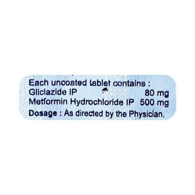 GLICSAAN M 80mg Tablet 10's - Diabetes-Ant