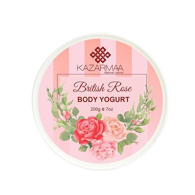 Kazarmaa British Rose Body Yogurt with Rich Argon Oil and Shea Butter 250 gm - Lotions & Creams
