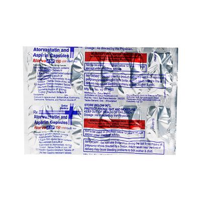 Atorva Asp 150mg Capsule 10'S - High Cholesterol-Dys