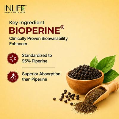 INLIFE Curcumin 95 Advanced 500 mg Vegetarian Capsule 60's - Herbal Dietary Supplement