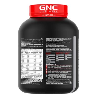 GNC AMP Gold Series 100% Whey Protein Advanced Powder - Double Rich Chocolate 1.81 kg - Whey Proteins