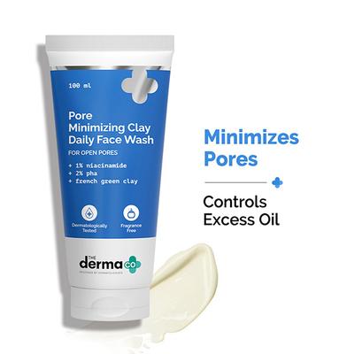 The Derma Co. Pore Minimizing Clay Daily Face Wash for Open Pores 100ml - Face Washes