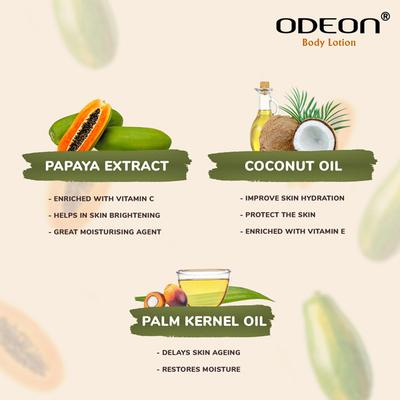 Odeon Whitening Papaya Body Lotion 100 ml - Lotions & Creams