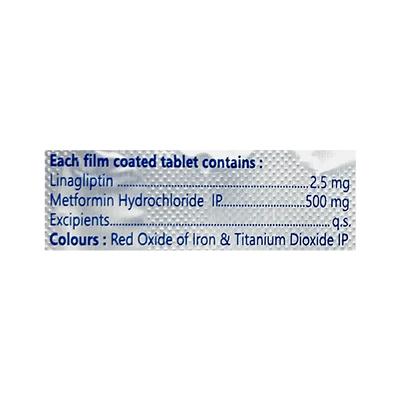 LINATO M 2.5/500 Tablet 10's - Diabetes-Ant