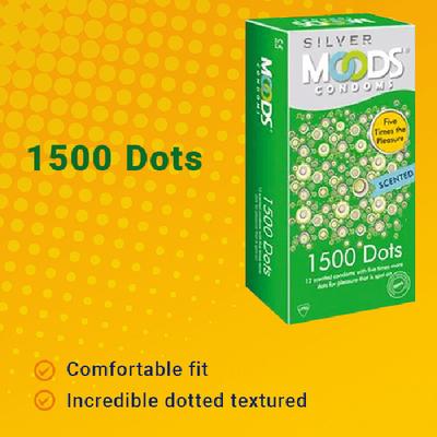 Moods 1500 Dots Silver Condoms 12's - Plain/Flavoured Condoms