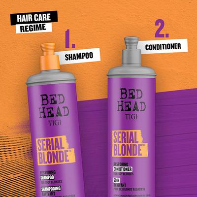 Bed Head Tigi Serial Blonde Restoring Shampoo for Blonde Coloured and Damaged Hair 600 ml - Shampoos