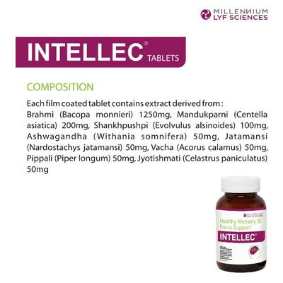 Millennium Lyf Sciences Intellec Tablets 60's - Pure Herbs