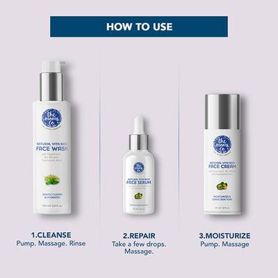 The Mom's Co. Natural Vita Rich Face Serum with Vitamins C Hyaluronic Acid 8ml - Scrubs & Exfoliants