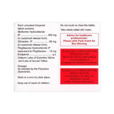 GLYCINORM TOTAL 60mg Tablet 15's - Diabetes-Ant