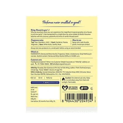 Plum BodyLovin' Hawaiian Rumba Eau De Parfum - Long Lasting Tropical Perfume 50 ml - Women Perfumes (Edt/Edp)