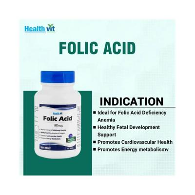 Healthvit Folic Acid 800 MCG- Tablets 60's - General Health