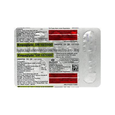 EMPAGLYDE SM 10/1000 Tablet 10's - Diabetes-Ant