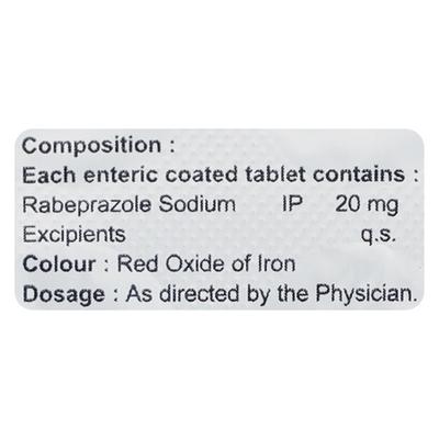 Rabicer 20mg Tablet 10'S - Ulcer/Reflux/Flatulence-Aaa