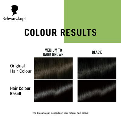 Schwarzkopf Simply Colour Permanent Hair Colour For 100% Grey Coverage - 1.00 Natural Black 142.5 ml - Crème
