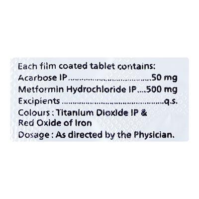 GLUCOTAG M 50/500mg Tablet 10's - Diabetes-Ant