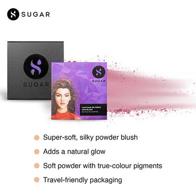 SUGAR Cosmetics Contour De Force Mini Blush - 03 Mauve Marvel 4gm - Blushes