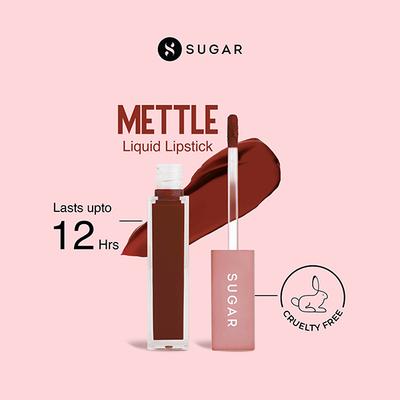SUGAR Cosmetics Mettle Liquid Lipstick - 11 Rigel (Rusty orange) 7ml - Liquid Lipsticks