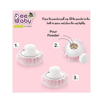 Beebaby Classic Powder Puff with Container for Baby (Pink) 1's - Baby Powder