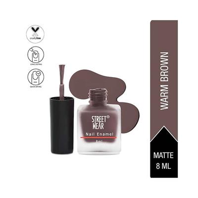 Streetwear Nail Enamel (Matte) - Warm Brown 8 Ml - Nail Polish