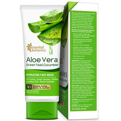 Oriental Botanics Aloe Vera, Green Tea & Cucumber Hydrating Face Wash 100 ml - Face Wash & Cleansers
