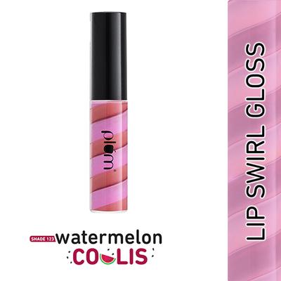 Plum Soft Swirl Lip Gloss, High-Shine Finish, Intense Pigment, 3 Shade In 1, 123 Watermelon Coulis 6 ml - Liquid Lipsticks