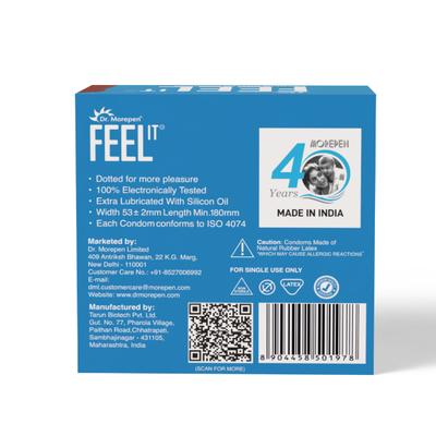 Dr. Morepen Feel It Condoms - Chocolate Flavour) 3's - Plain/Flavoured Condoms
