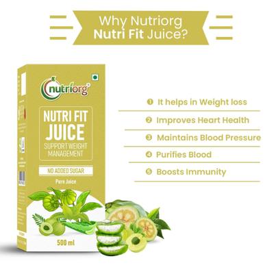 Nutriorg Nutri Fit No Added Sugar Juice 500 ml - Ayurvedic Juices