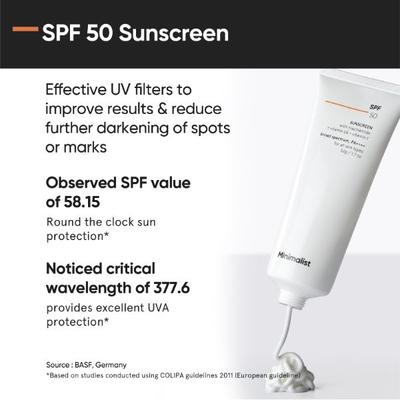 Minimalist Anti Pigmentation Kit with Alpha Lipoic + Glycolic 07% Cleanser, Alpha Arbutin 02% Serum and sunscreen SPF 50 180 gm - Body Sunscreen