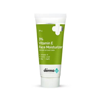 GWP The Derma Co. 3% Vitamin E Face Moisturizer With Vitamin E & Lactic Acid For Dry & Flaky Skin 30 gm - Face Moisturizers