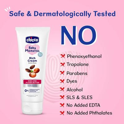 Chicco Baby Moments Rich Cream 100gm - Creams, Lotions & Oils