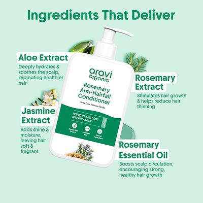 Aravi Organic Rosemary Hair Growth Conditioner - Enriched With Rosemary & Green Tea 200 ml - Conditioners