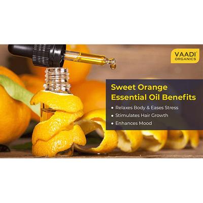 Sweet Orange Essential Oil - Vitamin C Reduces Hairfall, Improves Skin Complexion, Enhances Mood, Loosens Tired Muscles - 100% Pure Therapeutic Grade 10 ml - Essential Oils