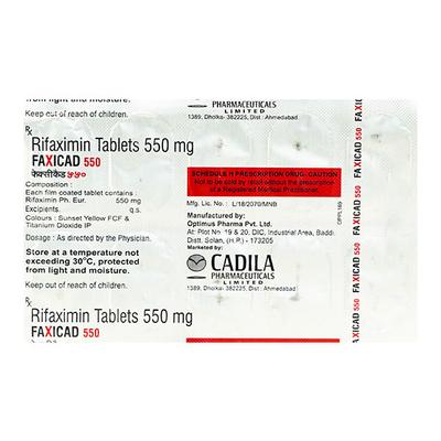 Faxicad 550mg Tablet 10'S - Bacterial Infections-OAB