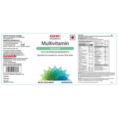 GNC Women's Multivitamin 50 Plus Tablet 120's - Multi-Vitamins