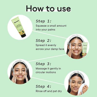 Quench Botanics Bravocado Pollution Rescue Cream Face Wash, Korean Skin Care 25 ml - Scrubs & Exfoliants