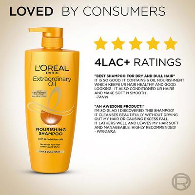 L'Oreal Paris Extraordinary Oil Nourishing Shampoo For Dry & Dull Hair - 650ml - Shampoos