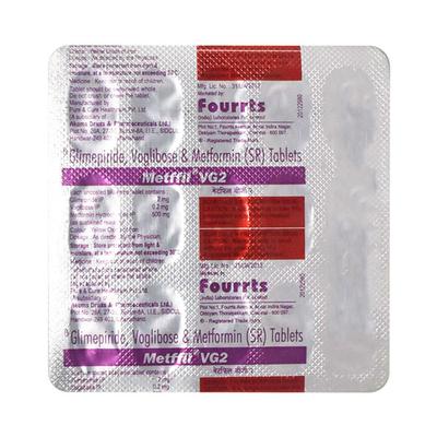 Metffil VG 2mg Tablet 15'S - Diabetes-Ant