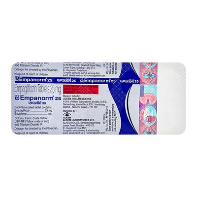 EMPANORM 25 Tablet 10's - Diabetes-Ant