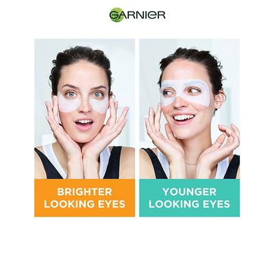 Garnier Hydra Bomb Eye Serum Mask, Brighteninig Orange Extracts + Hyluronic Acid 6gm - Eye Masks